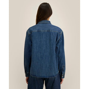 Overshirt Unisex In Denim Palmer - personalizzabile con logo