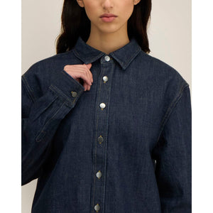 Overshirt Unisex In Denim Palmer - personalizzabile con logo