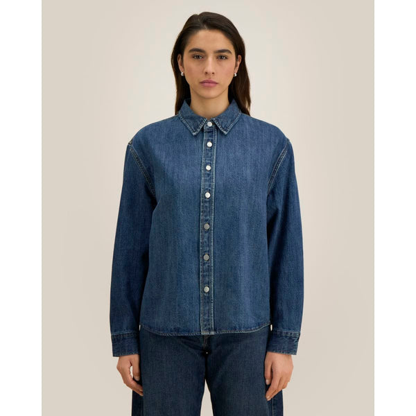 Overshirt Unisex In Denim Palmer - personalizzabile con logo