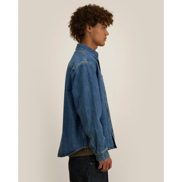 Overshirt Unisex In Denim Palmer - personalizzabile con logo