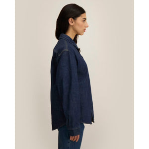 Overshirt Unisex In Denim Palmer - personalizzabile con logo