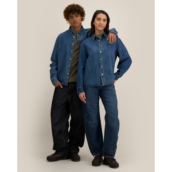 Overshirt Unisex In Denim Palmer - personalizzabile con logo