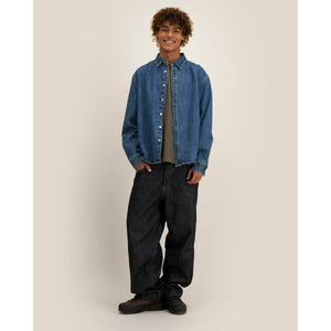 Overshirt Unisex In Denim Palmer mid wash / XS - personalizzabile con logo