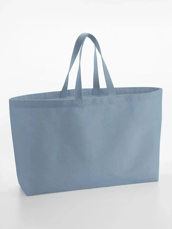 Oversized Canvas Tote Bag azzurro - personalizzabile con logo