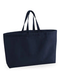 Oversized Canvas Tote Bag blu  blu navy - personalizzabile con logo