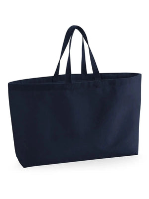 Oversized Canvas Tote Bag blu  blu navy - personalizzabile con logo