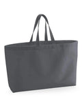 Oversized Canvas Tote Bag grigio - personalizzabile con logo