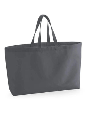 Oversized Canvas Tote Bag grigio - personalizzabile con logo