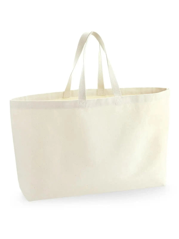 Oversized Canvas Tote Bag - personalizzabile con logo