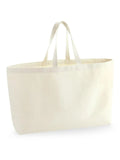 Oversized Canvas Tote Bag natural - personalizzabile con logo