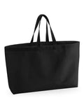 Oversized Canvas Tote Bag nero - personalizzabile con logo