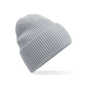 Oversized Cuffed Beanie grigio - personalizzabile con logo