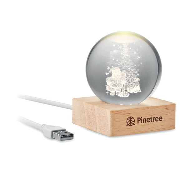 Palla di Natale con LED natural - personalizzabile con logo