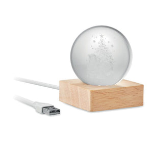 Palla di Natale con LED natural - personalizzabile con logo