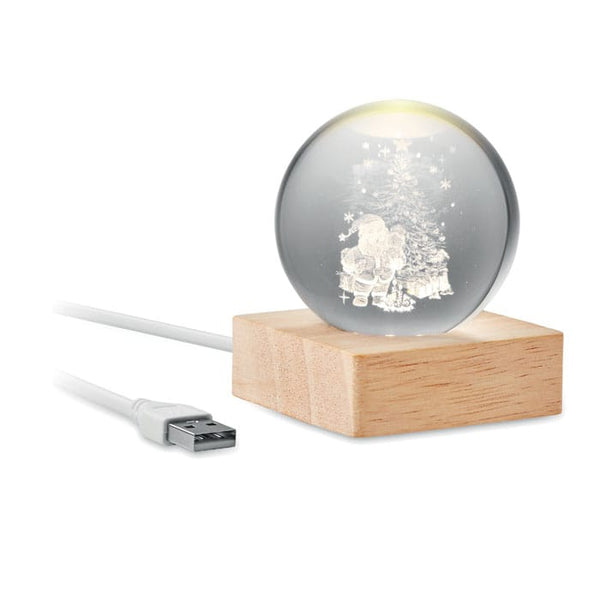 Palla di Natale con LED natural - personalizzabile con logo