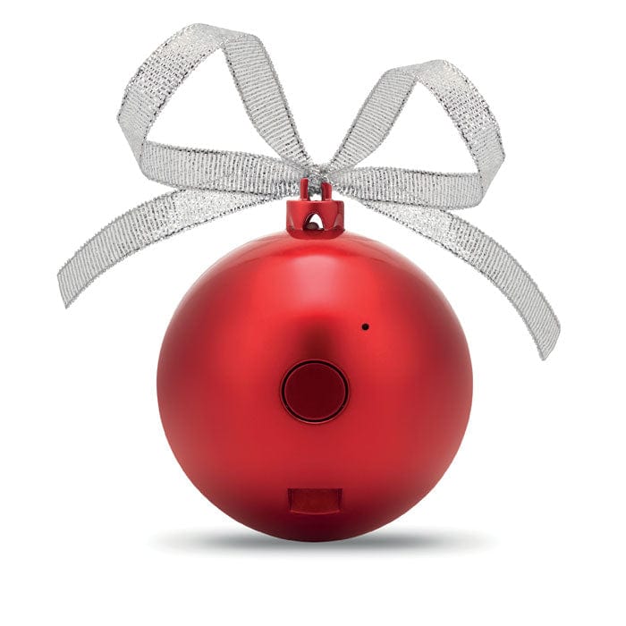 Palla di Natale Speaker rosso - personalizzabile con logo