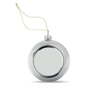Palla di Natale sublimatica Color argento - personalizzabile con logo