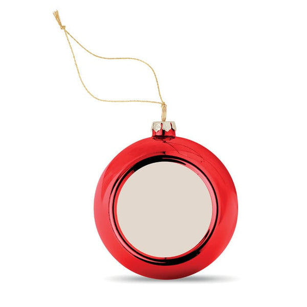 Palla di Natale sublimatica rosso - personalizzabile con logo