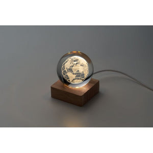 Palla di vetro a globo LED natural - personalizzabile con logo