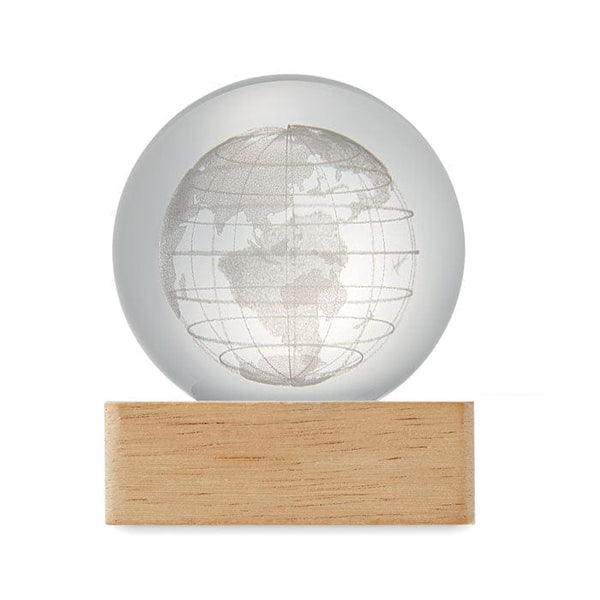 Palla di vetro a globo LED natural - personalizzabile con logo