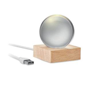 Palla di vetro a LED natural - personalizzabile con logo