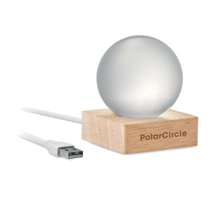 Palla di vetro a LED natural - personalizzabile con logo