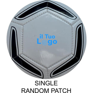 Pallone da calcio in PVC 21.5cm bianco - personalizzabile con logo