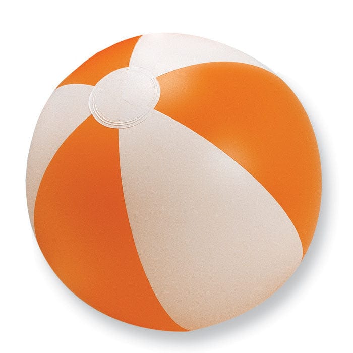 Pallone da spiaggia gonfiabile arancione - personalizzabile con logo