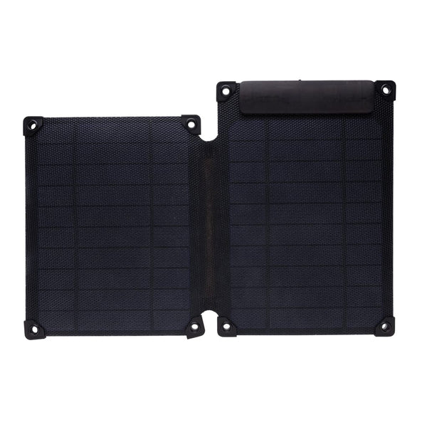 Pannello solare portatile da 10W Solarpulse nero - personalizzabile con logo