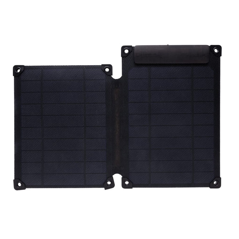 Pannello solare portatile da 10W Solarpulse nero - personalizzabile con logo
