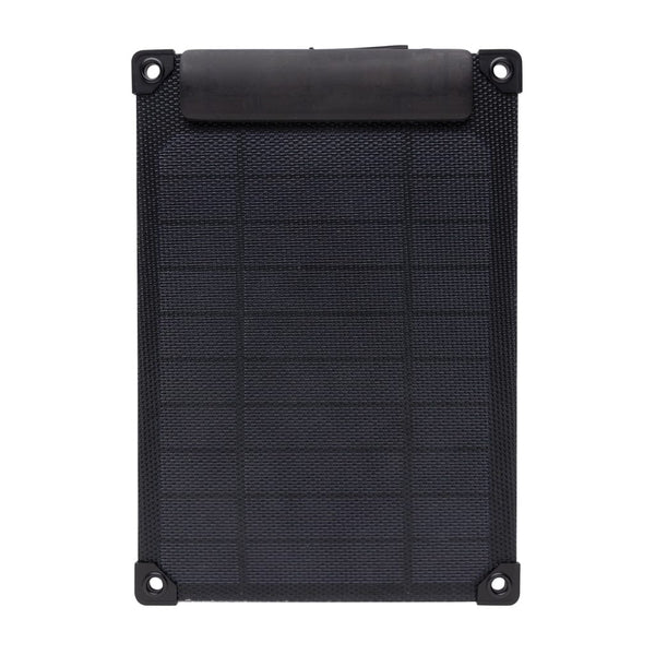 Pannello solare portatile da 5W Solarpulse nero - personalizzabile con logo