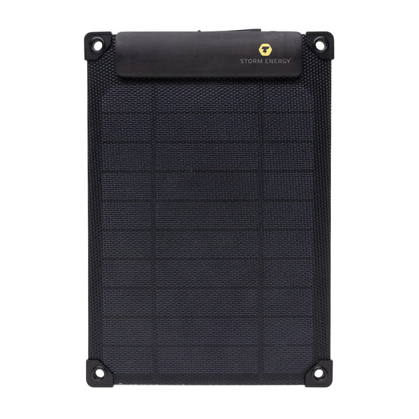 Pannello solare portatile da 5W Solarpulse nero - personalizzabile con logo