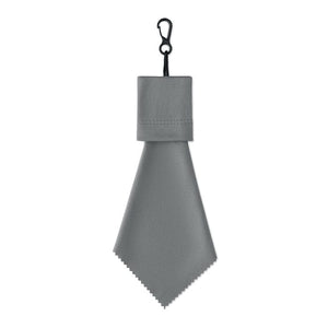 Panno per la pulizia portatile in RPET Grigio - personalizzabile con logo