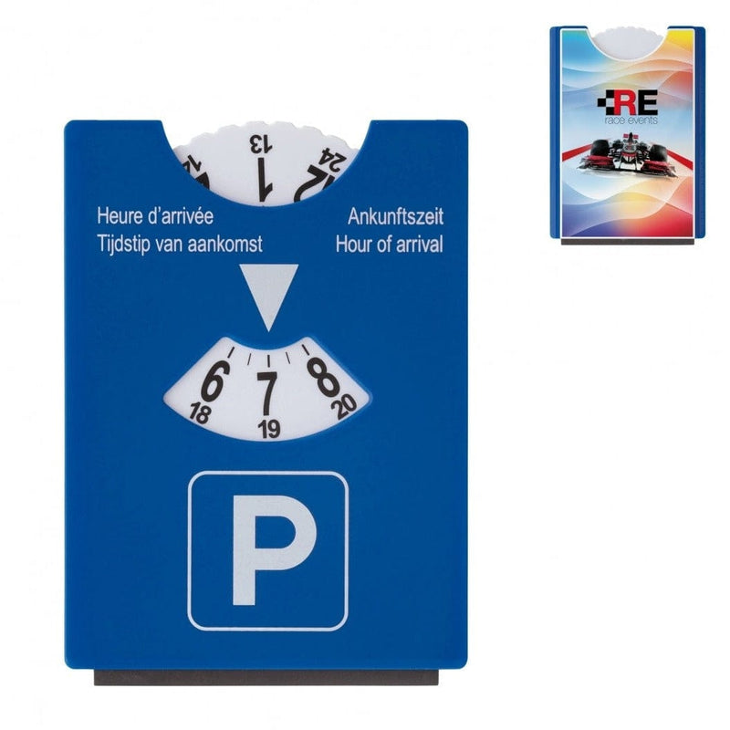 Parchimetro EU e raschighiaccio Blu - personalizzabile con logo