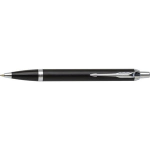 Parker, penna a sfera IM in ottone cromato nero - personalizzabile con logo