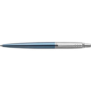 Parker, penna a sfera Jotter Core in acciaio inox azzurro / Blue refill - personalizzabile con logo