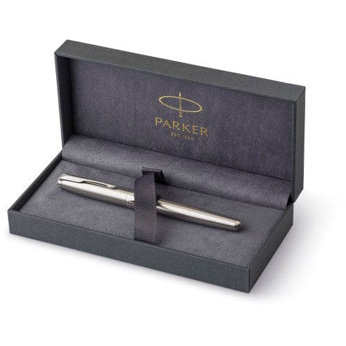 Parker, penna rollerball Sonnet in acciaio inox alluminio - personalizzabile con logo
