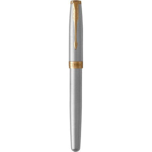 Parker, penna rollerball Sonnet in acciaio inox e ottone laccato finiture oro alluminio - personalizzabile con logo