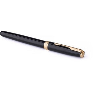 Parker, penna rollerball Sonnet in acciaio inox e ottone laccato finiture oro - personalizzabile con logo