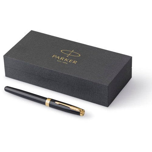 Parker, penna rollerball Sonnet in acciaio inox e ottone laccato finiture oro - personalizzabile con logo