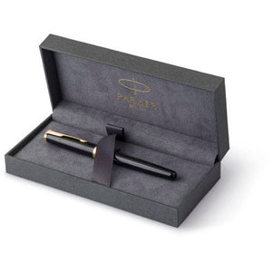 Parker, penna rollerball Sonnet in acciaio inox e ottone laccato finiture oro - personalizzabile con logo