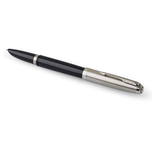 Parker, penna stilografica 51 in acciaio inox nero - personalizzabile con logo