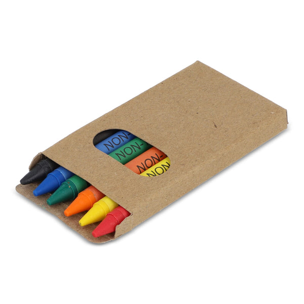 Pastelli da 6 pezzi in scatola artigianale natural - personalizzabile con logo