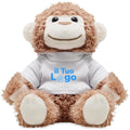Peluche a forma di scimmia bianco - personalizzabile con logo