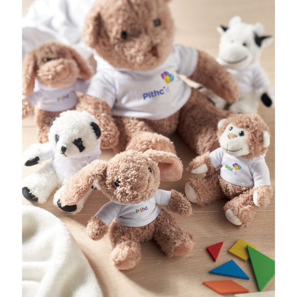 Peluche coniglietto con felpa Bianco - personalizzabile con logo