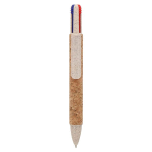 Penna 4 colori in sughero natural - personalizzabile con logo