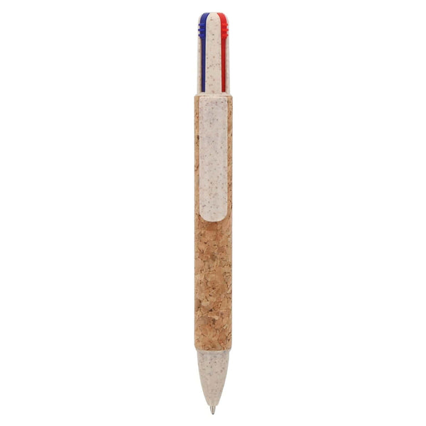 Penna 4 colori in sughero natural - personalizzabile con logo