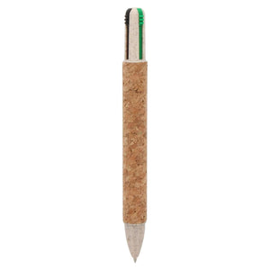 Penna 4 colori in sughero natural - personalizzabile con logo