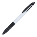 Penna a 3 colori Berlin Bianco / Nero - personalizzabile con logo