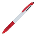 Penna a 3 colori Berlin Bianco / Rosso - personalizzabile con logo